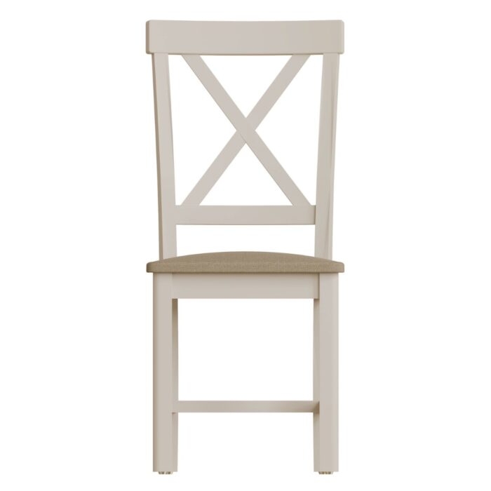 Rachel Grey Upholstered Cross Back Dining Chair