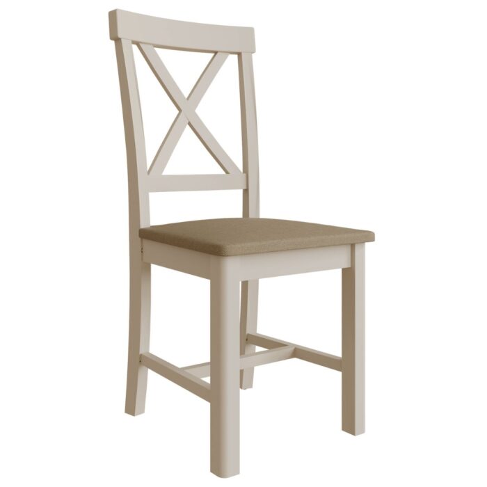 RA-CHF-TR - Rachel Upholstered Grey Cross Back Dining Chair - 2