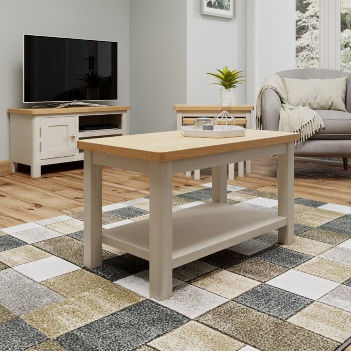 RA-SCT-TR - Rachel Grey and Oak Small Wooden Coffee Table - 6