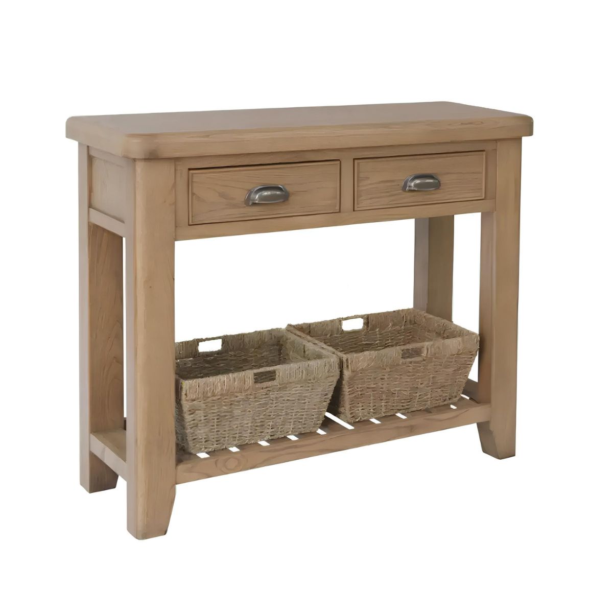 Rigel Smoked Oak Console Table - 1