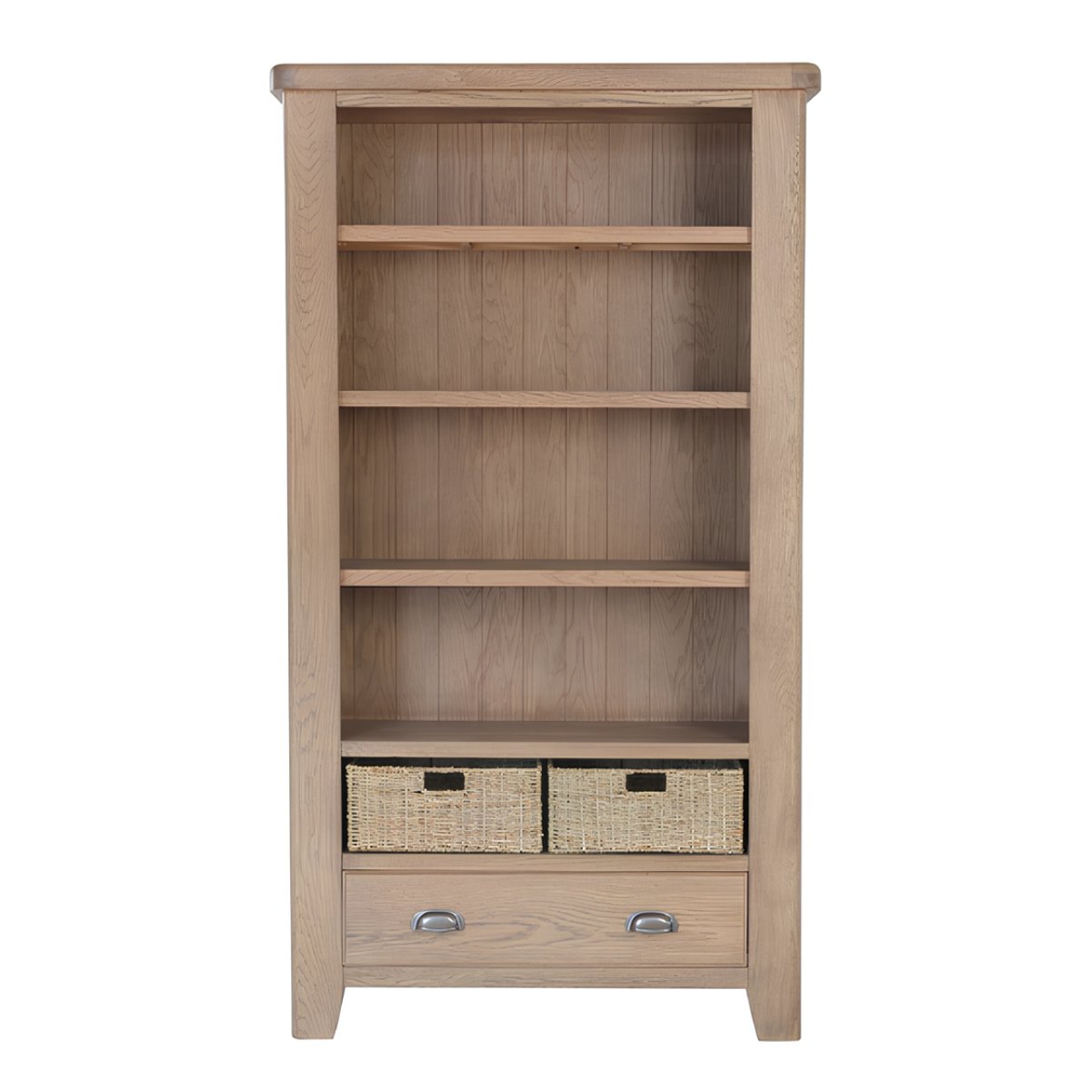 Rigel Smoked Oak Large Bookcase - 1