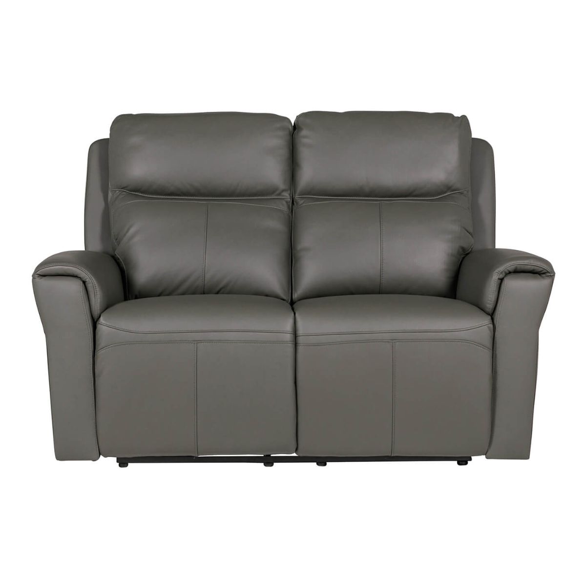 Rosslare Leather 2 Seater Electric Recliner Grey - 1