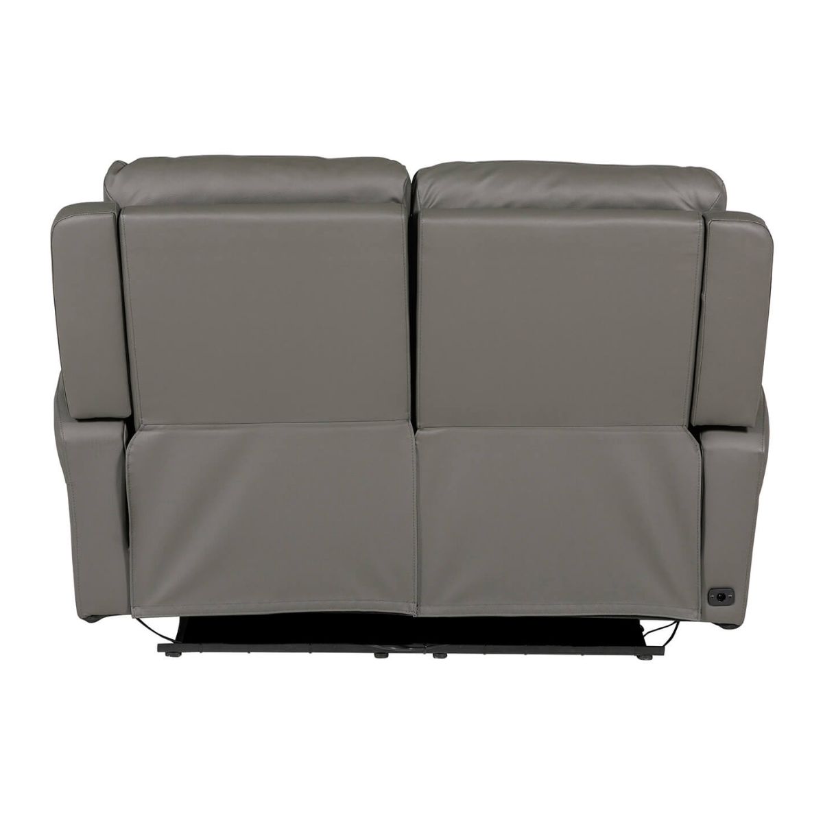 Rosslare Leather 2 Seater Electric Recliner Grey - 4