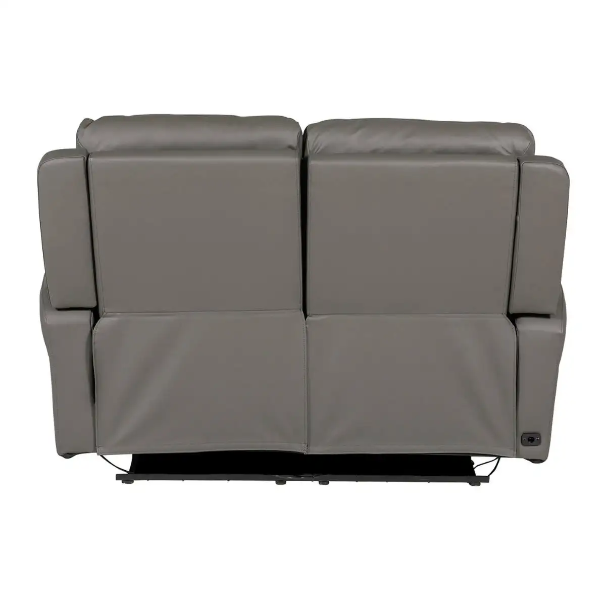 Rosslare Leather 2 Seater Electric Recliner Grey - 4