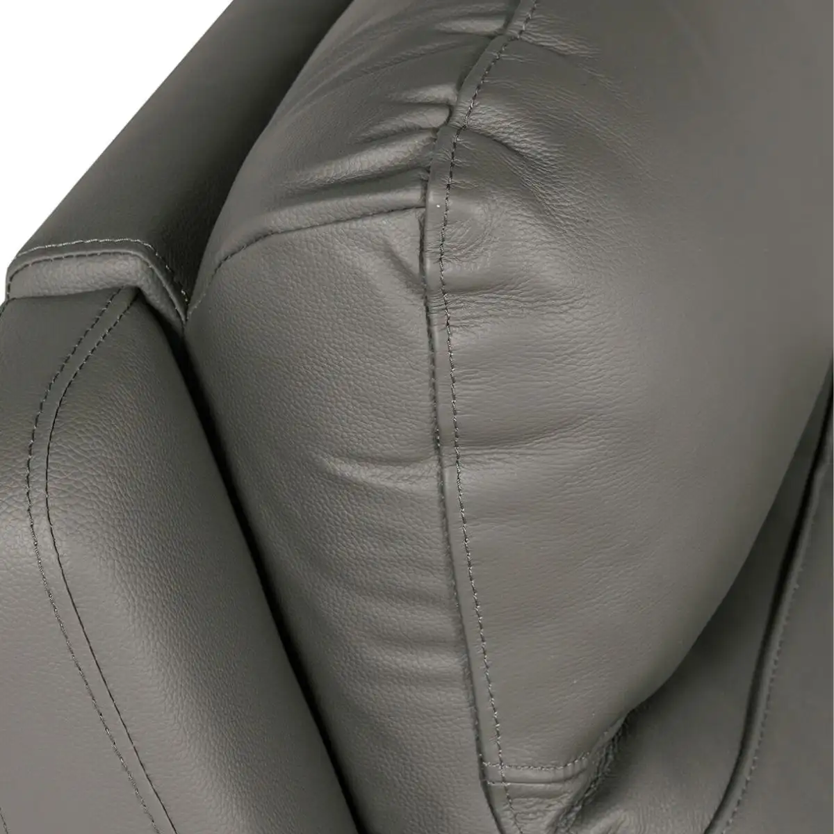 Rosslare Leather 2 Seater Electric Recliner Grey - 6