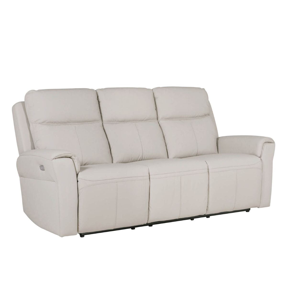 Rosslare Leather 3 Seater Electric Recliner Beige - 1