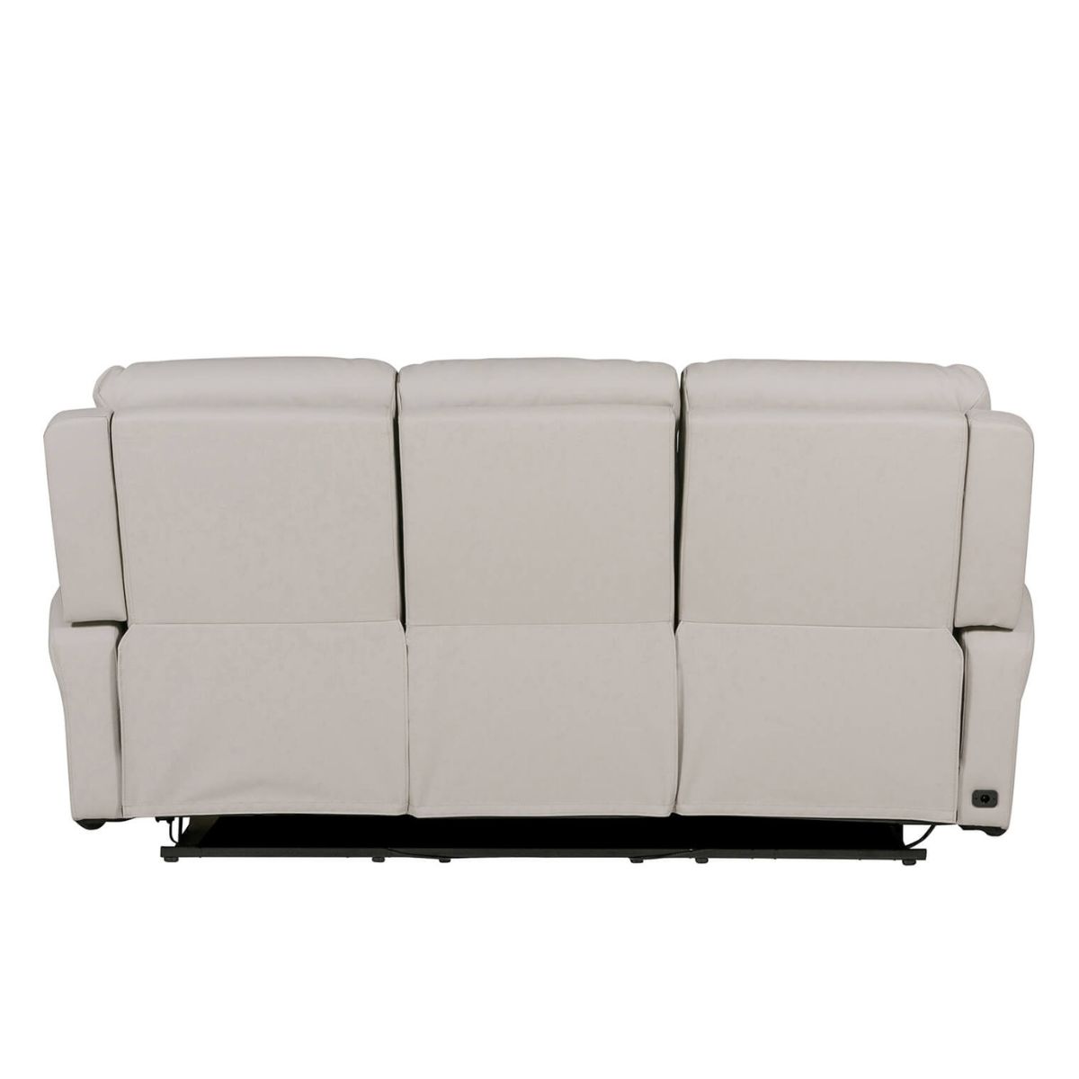 Rosslare Leather 3 Seater Electric Recliner Beige - 4
