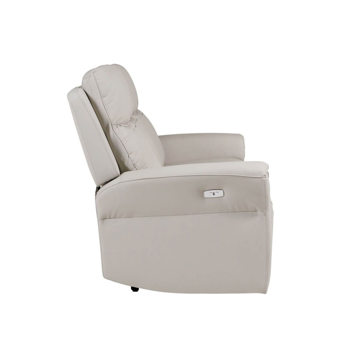 Rosslare Leather 3 Seater Electric Recliner Beige - 5