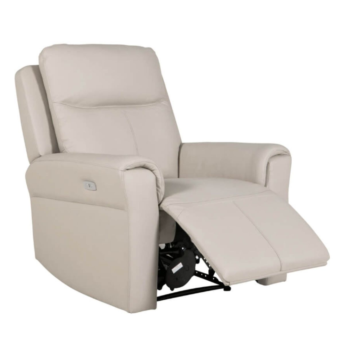 Rosslare Leather Electric Recliner Armchair Beige - 1