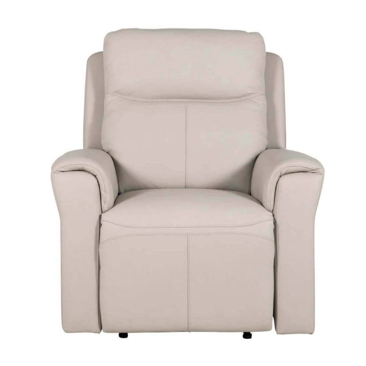 Rosslare Leather Electric Recliner Armchair Beige - 2