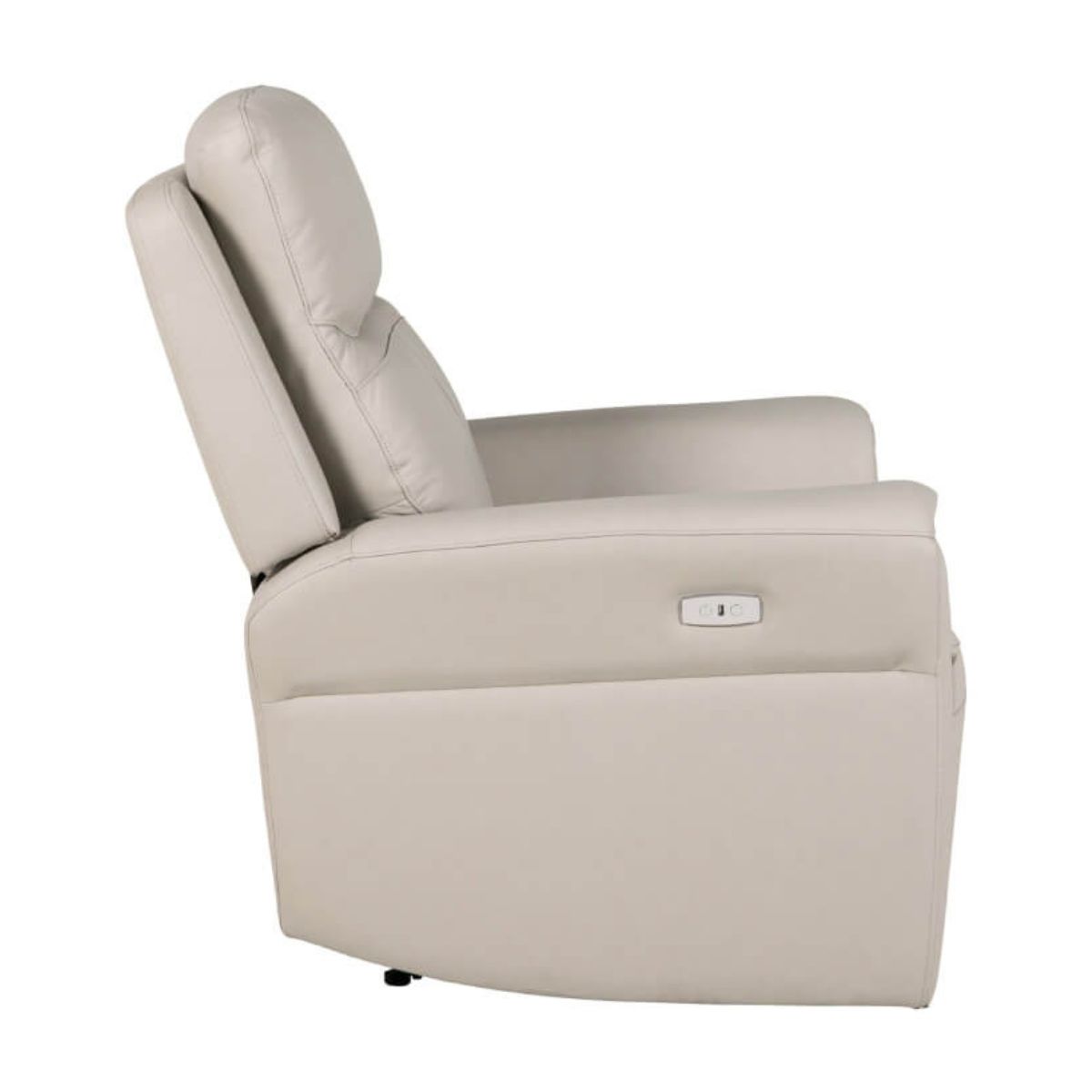 Rosslare Leather Electric Recliner Armchair Beige - 3