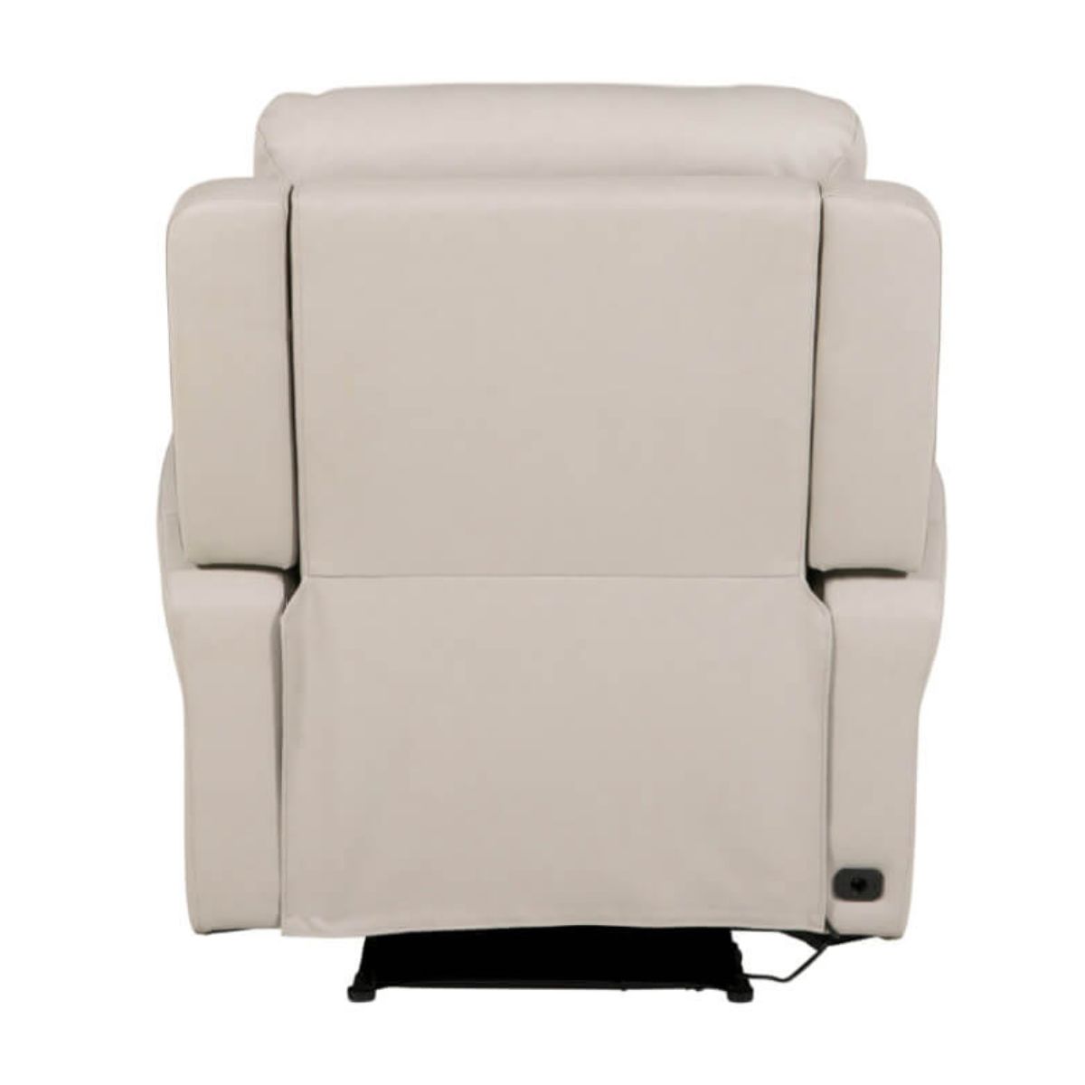 Rosslare Leather Electric Recliner Armchair Beige - 4