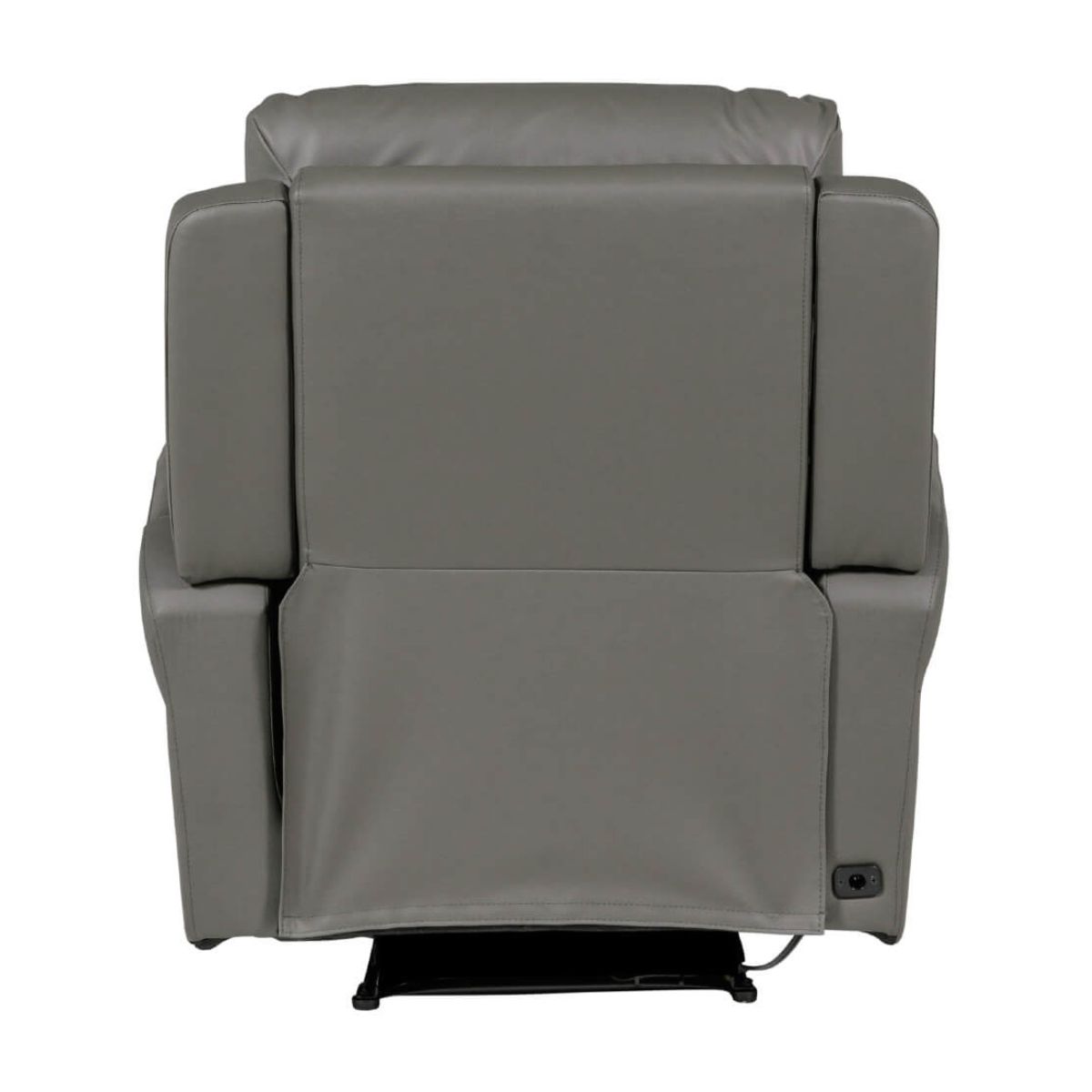 Rosslare Leather Electric Recliner Armchair Grey - 5