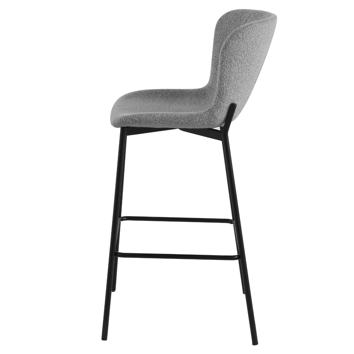 Roxie Grey Boucle Bar Stool - 3