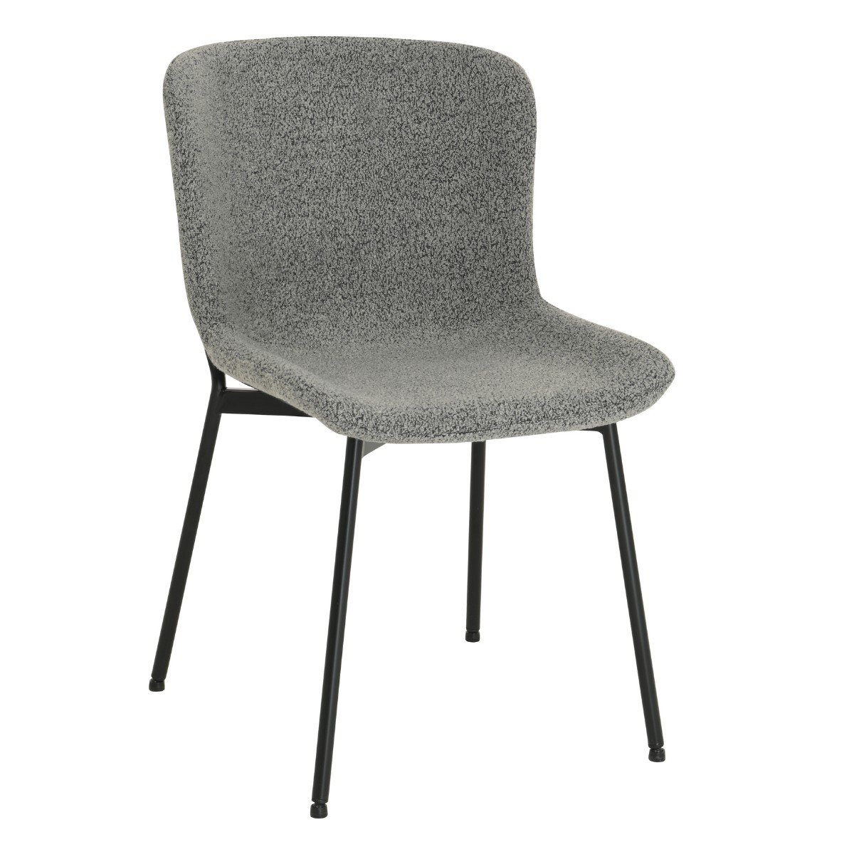 Roxie Grey Boucle Dining Chair - 1