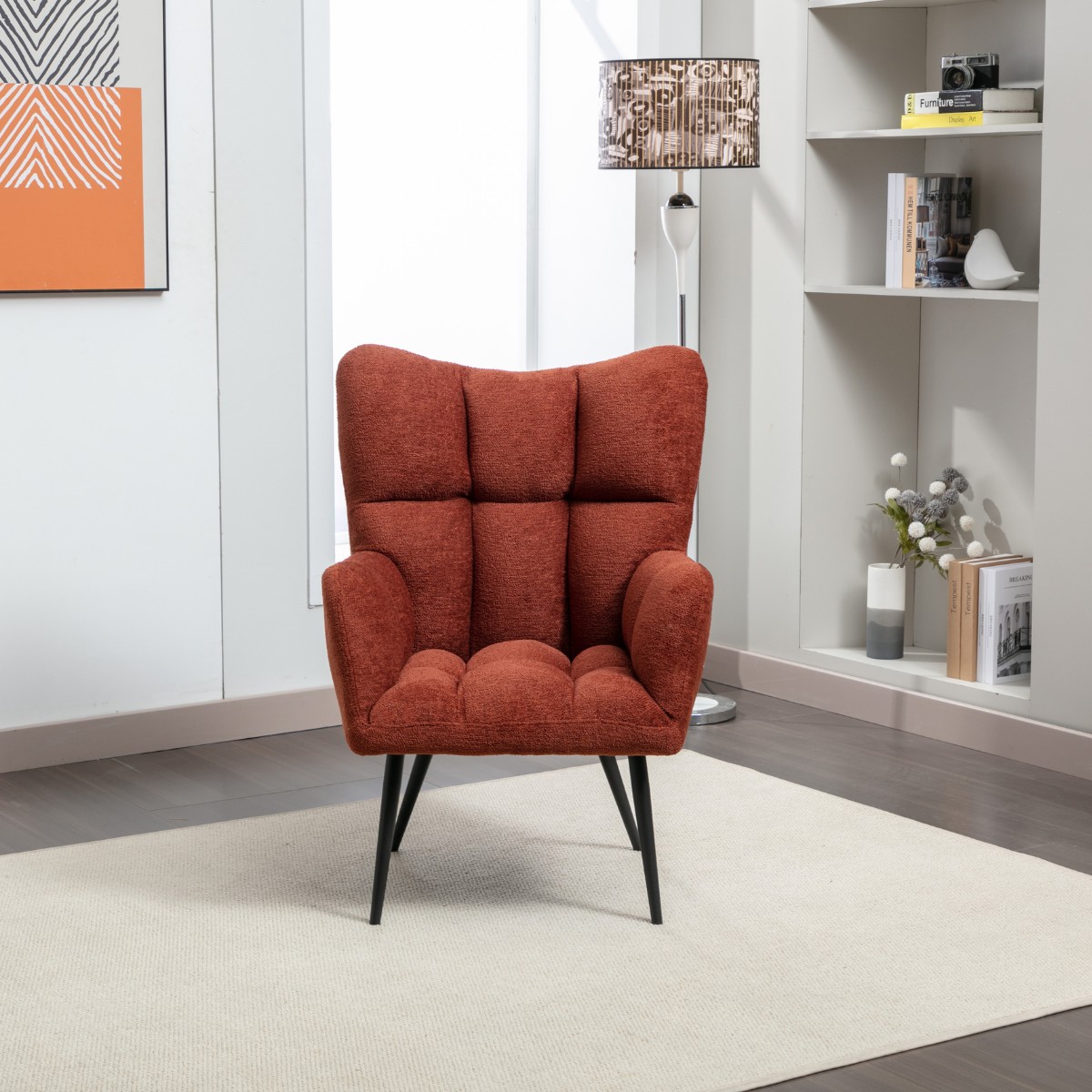 Ruben Boucle Accent Chair Orange - 2