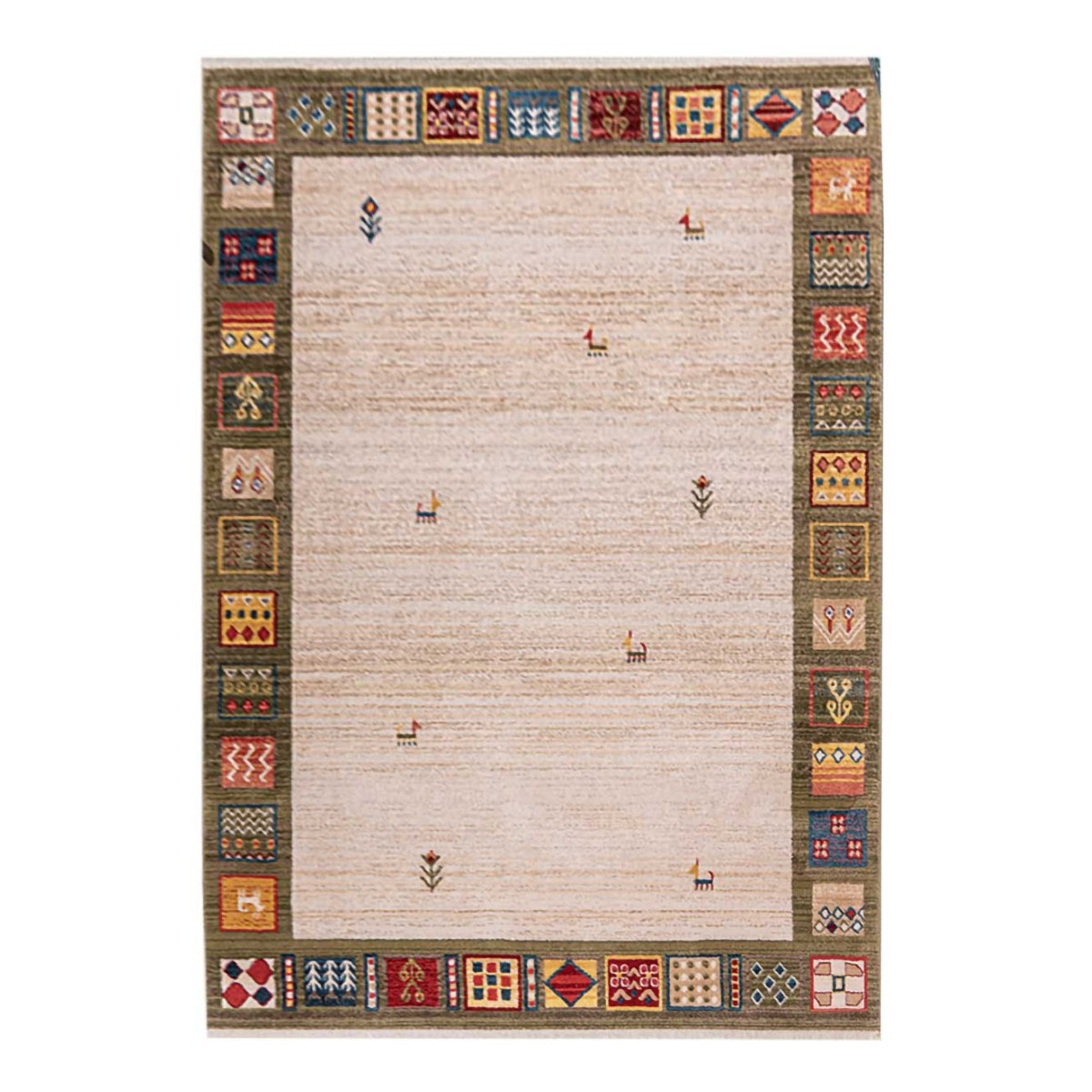 Rukas Artisanal Tribal Motif Rug - 1