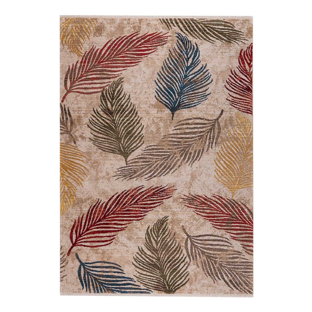 Rukas Nature Inspired Feather Design Rug - 1