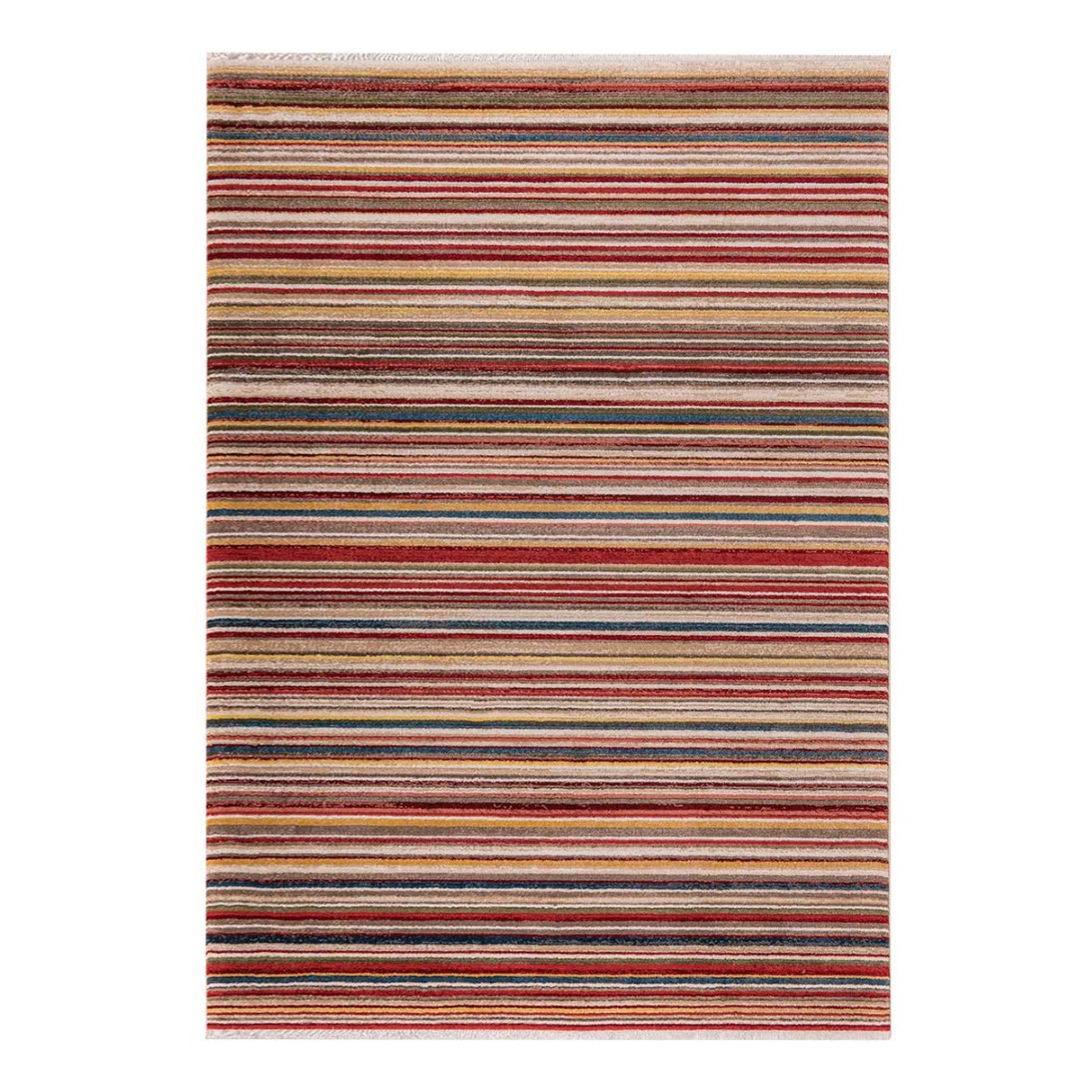 Rukas Multicoloured Striped Rug - 1