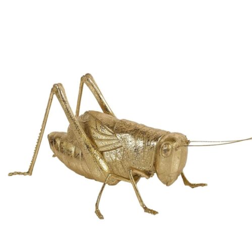 Gold Grasshopper Insect Figurine