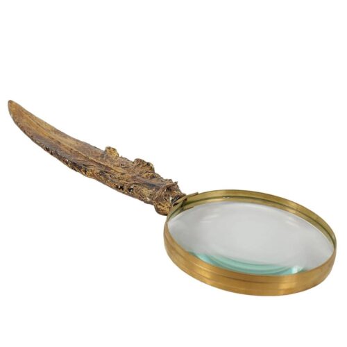 Handheld Gold Feather Magnifying Glass