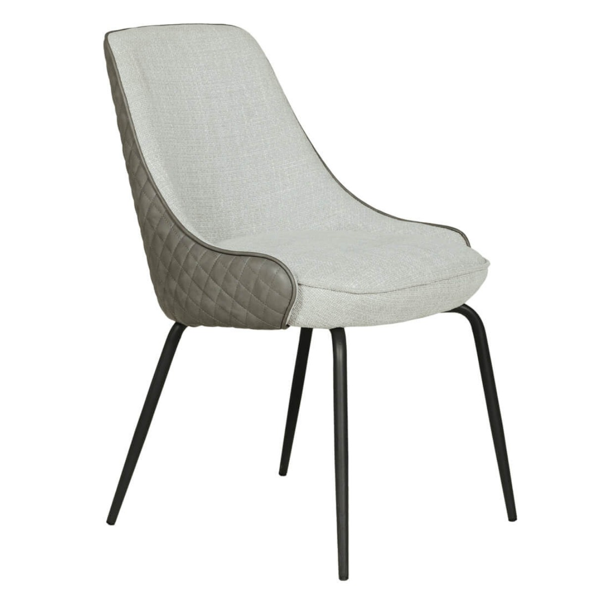 Sabrina Curved Back Dining Chair Grey - 1