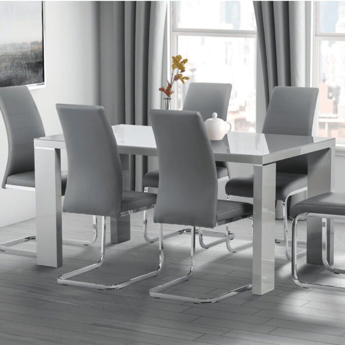 Salthill High Gloss Dining Table - 6