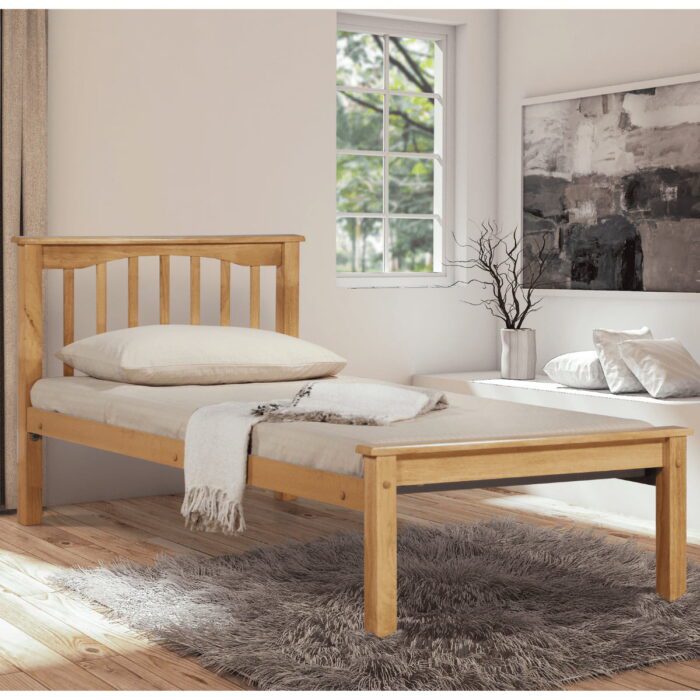 Sandy Simple Wood Bed Frame - 2