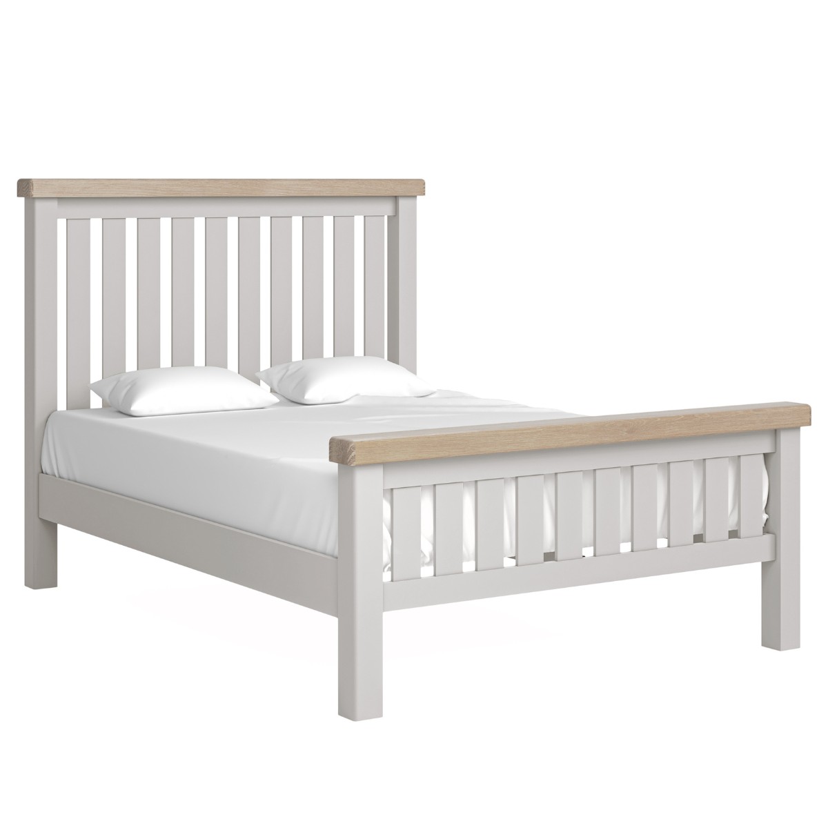 Santana Oak Slatted Bed 4FT6 - 1