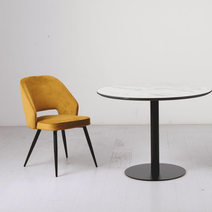 Santry Grey Velvet Dining Chair - 8