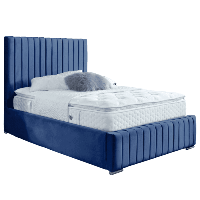 Blue Velvet Bed