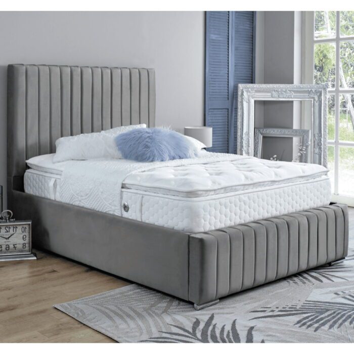 Savannah grey velvet bed - 1
