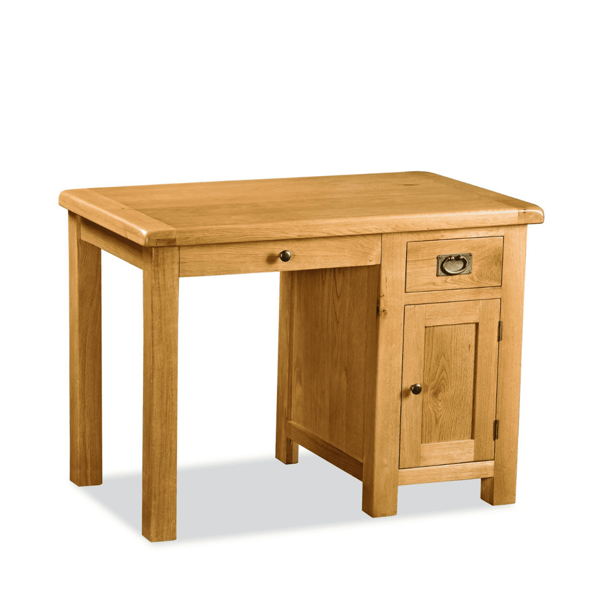 Sonia Oak Single Wood Office Desk Corcorans Furniture And Carpets