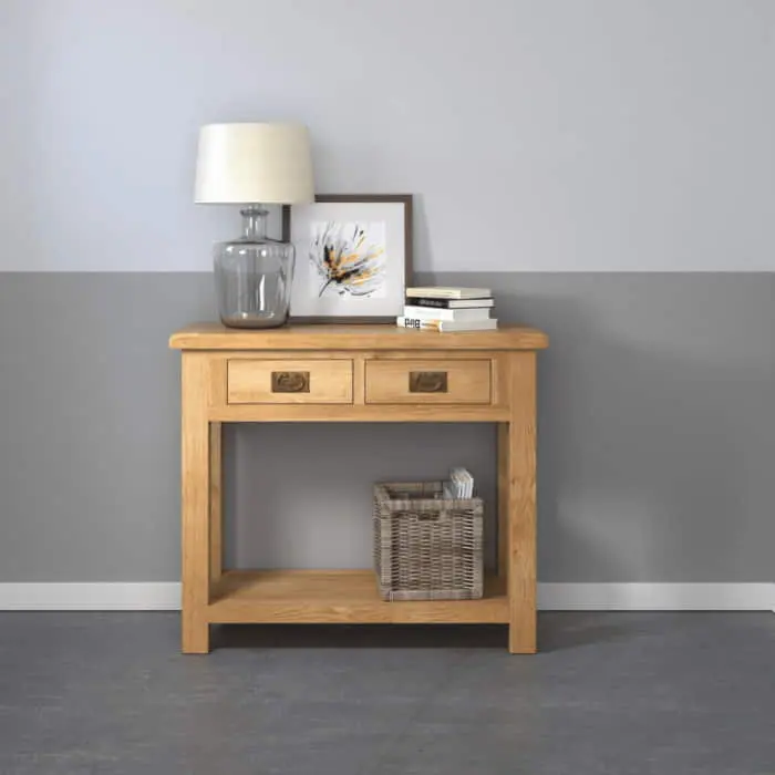 Sonia small oak console table G2129 2