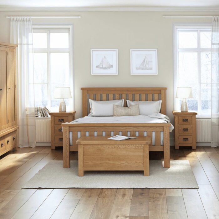 Sonia wood slatted bed rame (high end) - 2