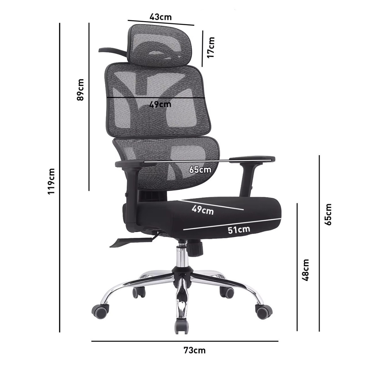 Sussex Ergonomic Mesh Office Chair - 6