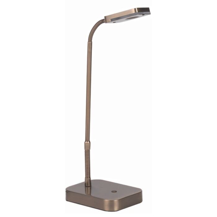 TL1193ANT - Rectangle Antique Brass Dimmable LED Desk Lamp