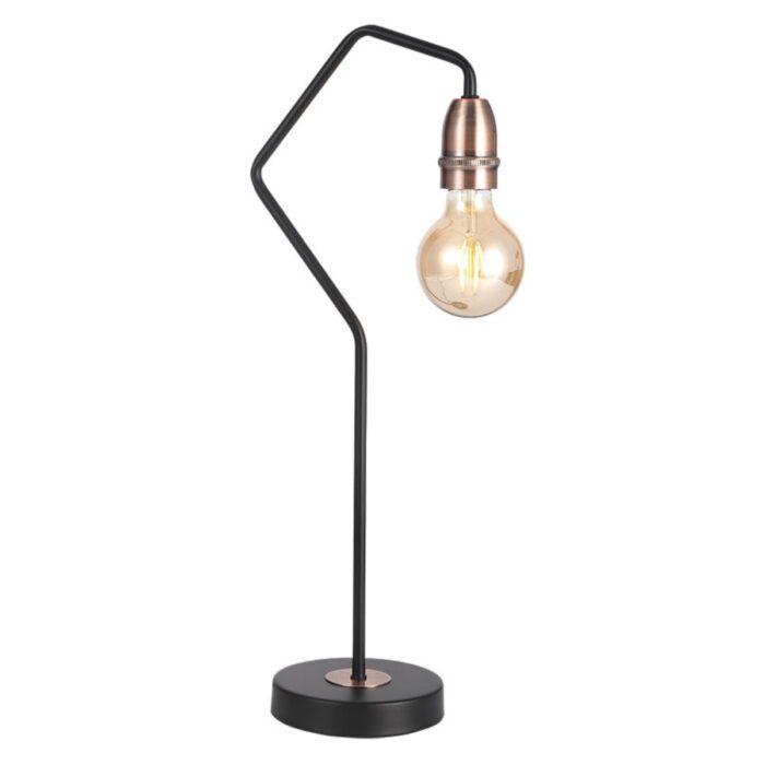 TL1966BLCP - Venus Industrial Arched Desk Table Lamp - Copper