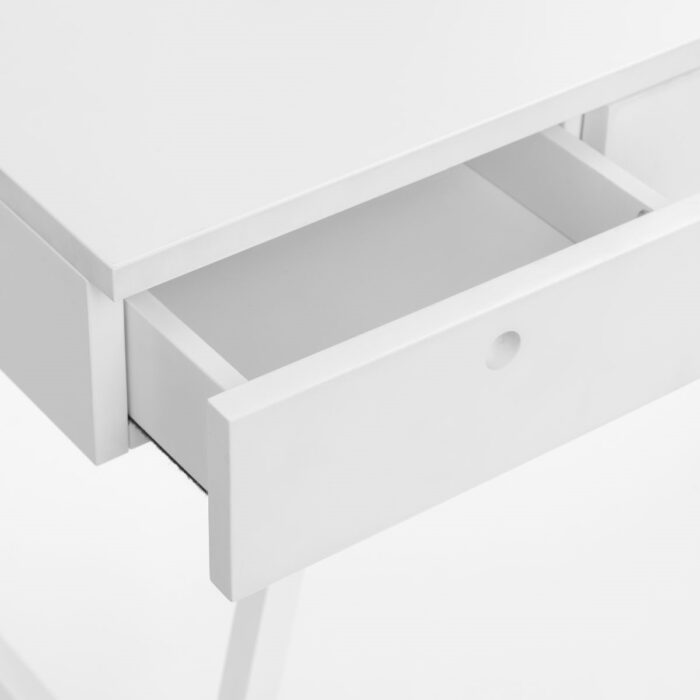 TRI702 - Topeka Small White Desk with Drawers - 5