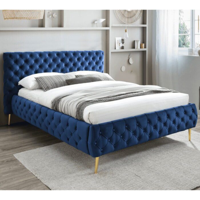 Torc blue velvet bed - 3