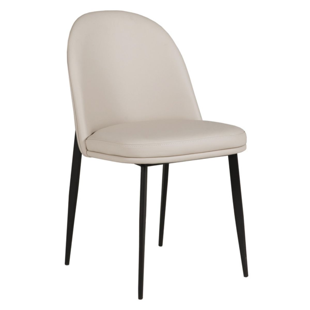 Valentia Leather Dining Chair Beige - 1