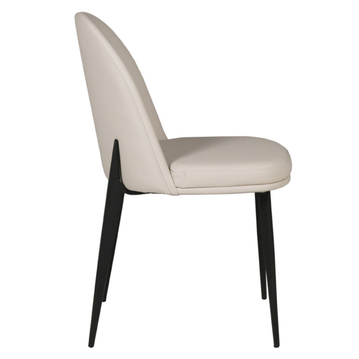 Valentia Leather Dining Chair Beige - 3
