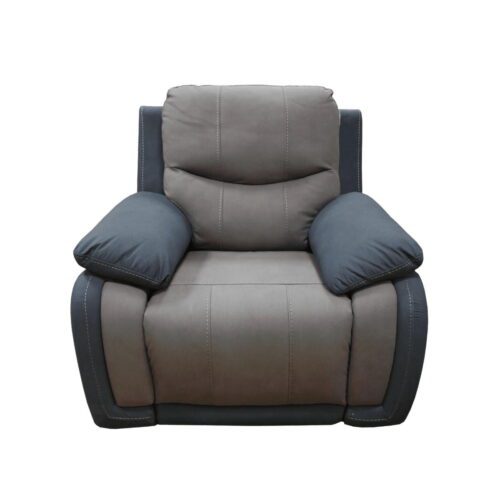Grey and Blue Armchair Recliner