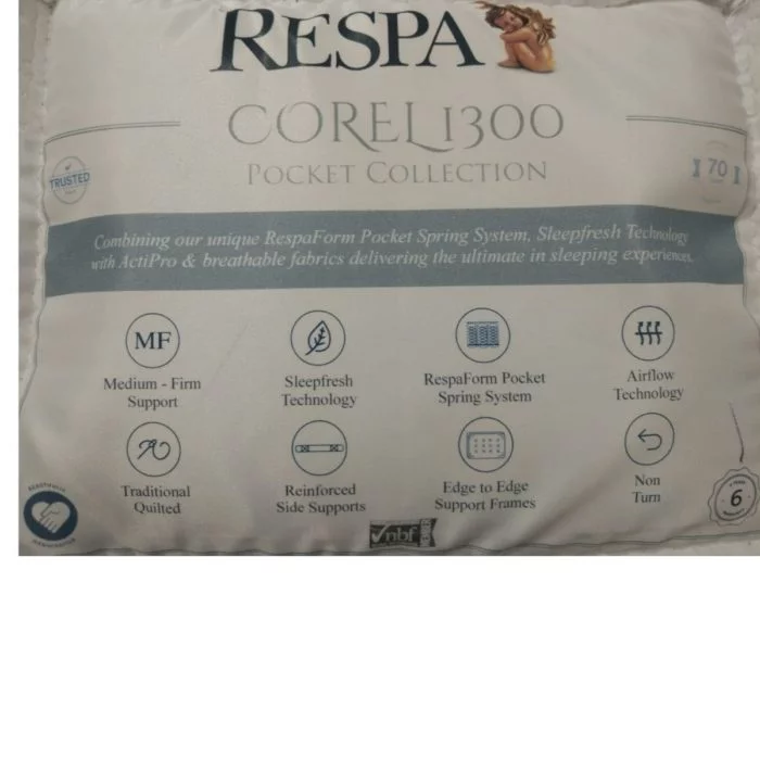 Coral Pocket 1300 Pocket Sprung Mattress by Respa - Image 4