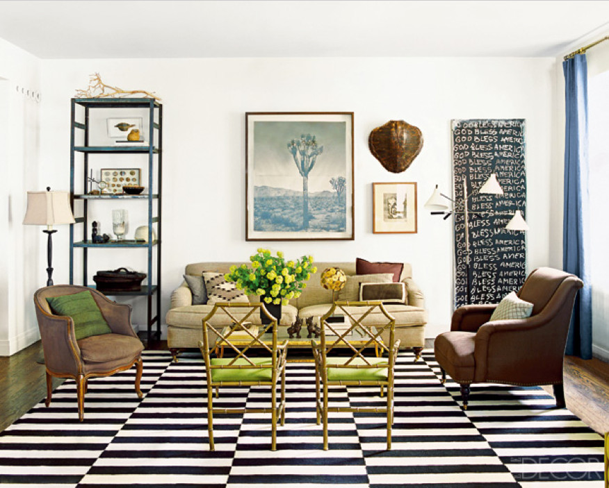 dhurrie rug in living room