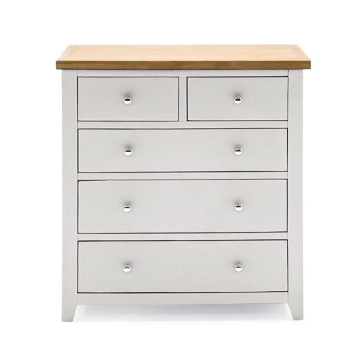 Two Tone Painted Tallboy Chest of Drawers
