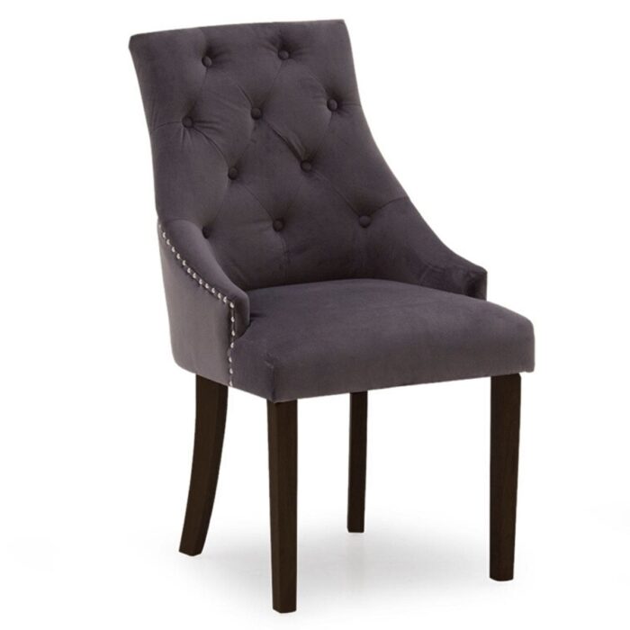 black button back dining chair