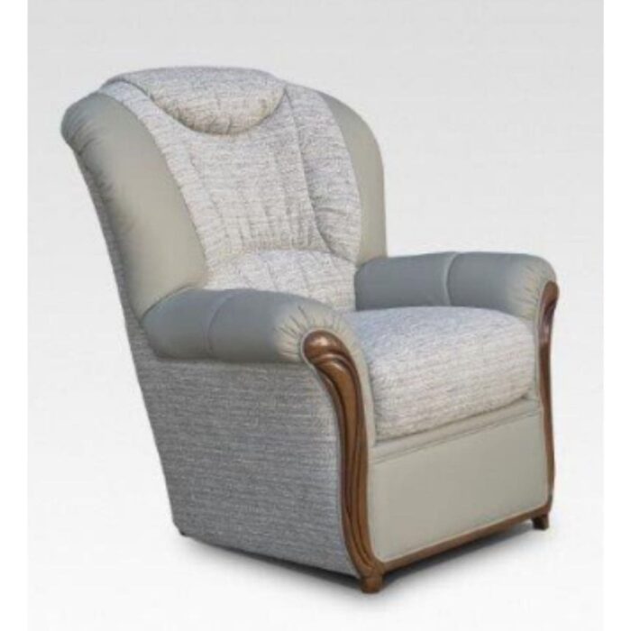 Leather and Fabric Armchair