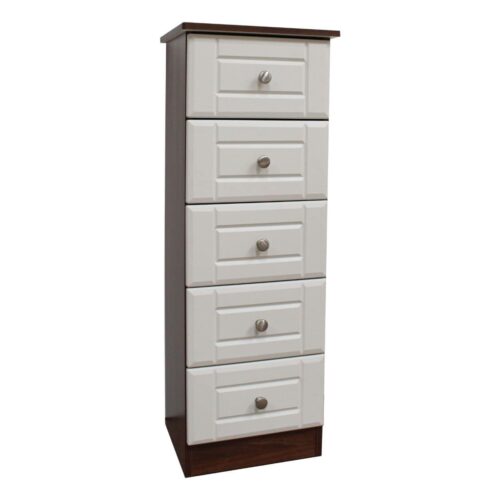 Ivory and Walnut Chest of Drawers