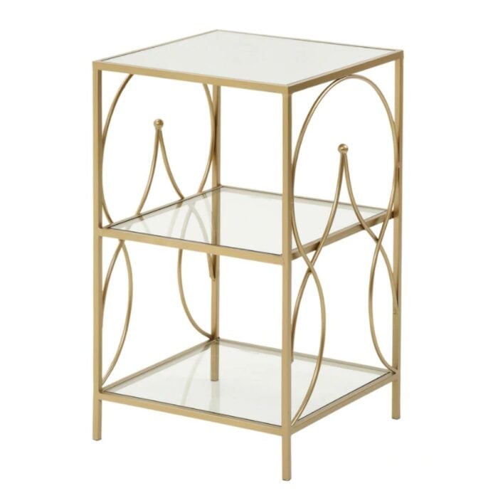 Gold Mirrored Side Table